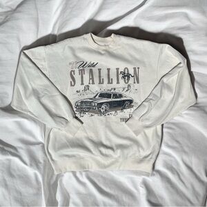 ARDENE | Women’s Classic Fleece Graphic Crewneck Sweatshirt in Beige M​